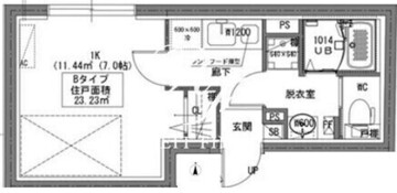 ラヴィエール菊川駅前 202 間取り図