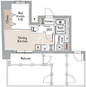 グランカーサ住吉3 701 間取り図