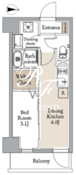 グランカーサ住吉2 603 間取り図