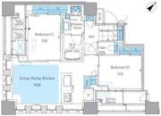 パークアクシス月島マチュアスタイル 401 間取り図