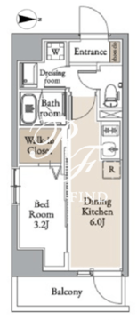 グランカーサ住吉2 605 間取り図