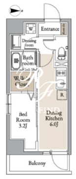 グランカーサ住吉2 1005 間取り図