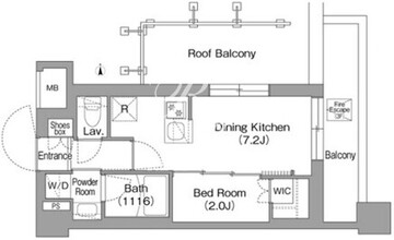 コンフォリア・リヴ大崎 506 間取り図