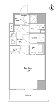 テラス王子 203 間取り図