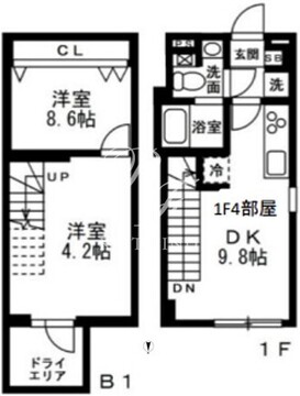 ノゾミオ祐天寺 101 間取り図