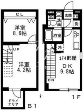 ノゾミオ祐天寺 103 間取り図