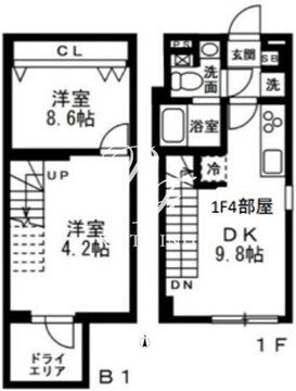 ノゾミオ祐天寺 104 間取り図