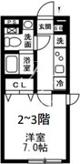 ノゾミオ祐天寺 201 間取り図