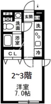 ノゾミオ祐天寺 203 間取り図