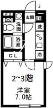 ノゾミオ祐天寺 204 間取り図