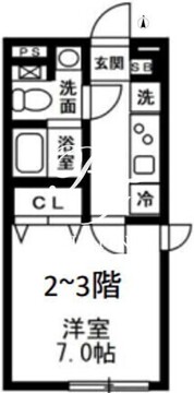ノゾミオ祐天寺 304 間取り図