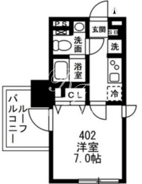 ノゾミオ祐天寺 402 間取り図