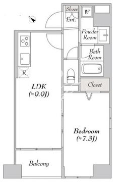 エスモア森下 1004 間取り図