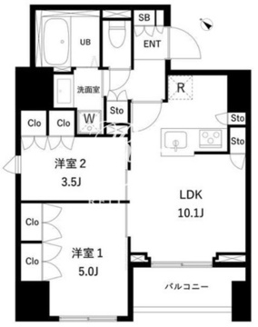 タスキプライムテラス本蓮沼 601 間取り図