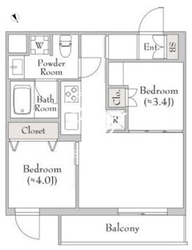 テラブリック南大井 201 間取り図