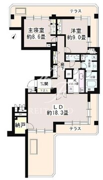 広尾ガーデンヒルズ A-708 間取り図