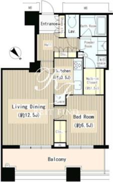 芝浦アイランドケープタワー 1703 間取り図
