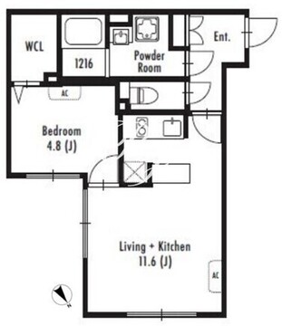 グランパセオ中目黒イースト 102 間取り図