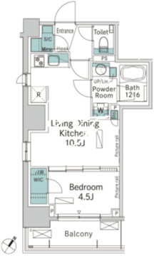 パークアクシス渋谷神山町 1103 間取り図