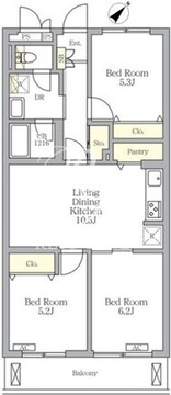 メゾンカルム中落合ノース 303 間取り図