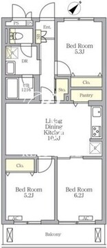メゾンカルム中落合ノース 103 間取り図