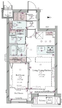 コンシェリア目黒本町 THE RESIDENCE 403 間取り図