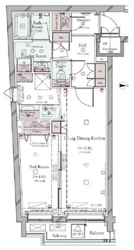 コンシェリア目黒本町 THE RESIDENCE 501 間取り図