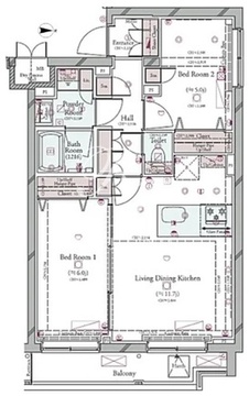 コンシェリア目黒本町 THE RESIDENCE 305 間取り図