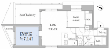 アスティーレスタジオ王子 501 間取り図