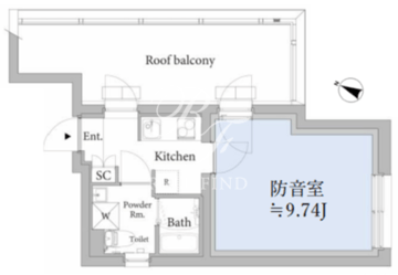 アスティーレスタジオ王子 502 間取り図
