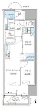 パークアクシス品川天王洲アイル 213 間取り図