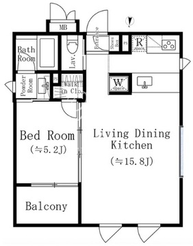 ヴィエントデセンカワ 201 間取り図