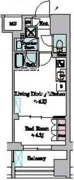 ブリリアイスト墨田曳舟 702 間取り図