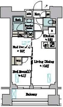 ブリリアイスト墨田曳舟 1203 間取り図