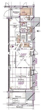 ブランシエスタ浅草蔵前 406 間取り図