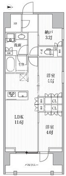 シーズンフラッツ押上フィオーレ 202 間取り図