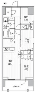 シーズンフラッツ押上フィオーレ 602 間取り図