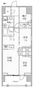 シーズンフラッツ押上フィオーレ 702 間取り図
