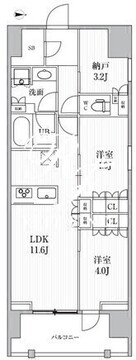 シーズンフラッツ押上フィオーレ 1002 間取り図