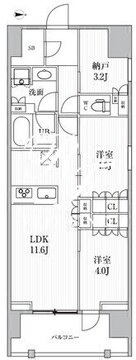 シーズンフラッツ押上フィオーレ 1102 間取り図