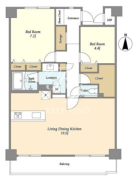 グランハイツ池尻 604 間取り図