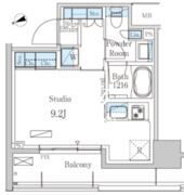 パークアクシス本所吾妻橋 601 間取り図