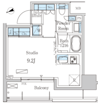 パークアクシス本所吾妻橋 601 間取り図