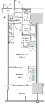 ブルックサイドレジデンス木場 411 間取り図
