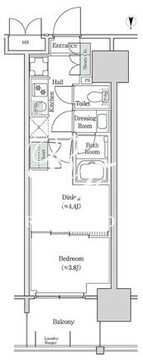 ブルックサイドレジデンス木場 435 間取り図