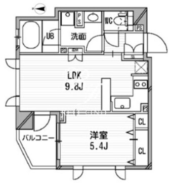 クリオ渋谷ラ・モード 608 間取り図