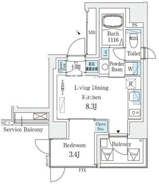 コスモグラシア大塚 1301 間取り図