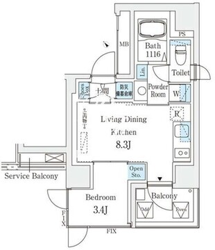 コスモグラシア大塚 1201 間取り図