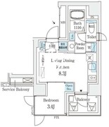 コスモグラシア大塚 201 間取り図