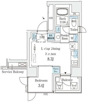コスモグラシア大塚 201 間取り図